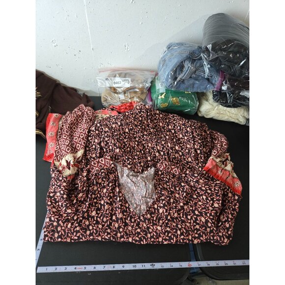 City Chic Floral Long Sleeve Maxi Dress Size 16 Boho Tiered Whimsical Flowy Date - Picture 7 of 10